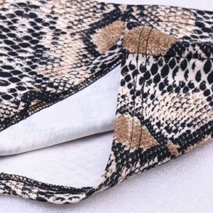 SOFT snake skin pattern bandeau tube crop top